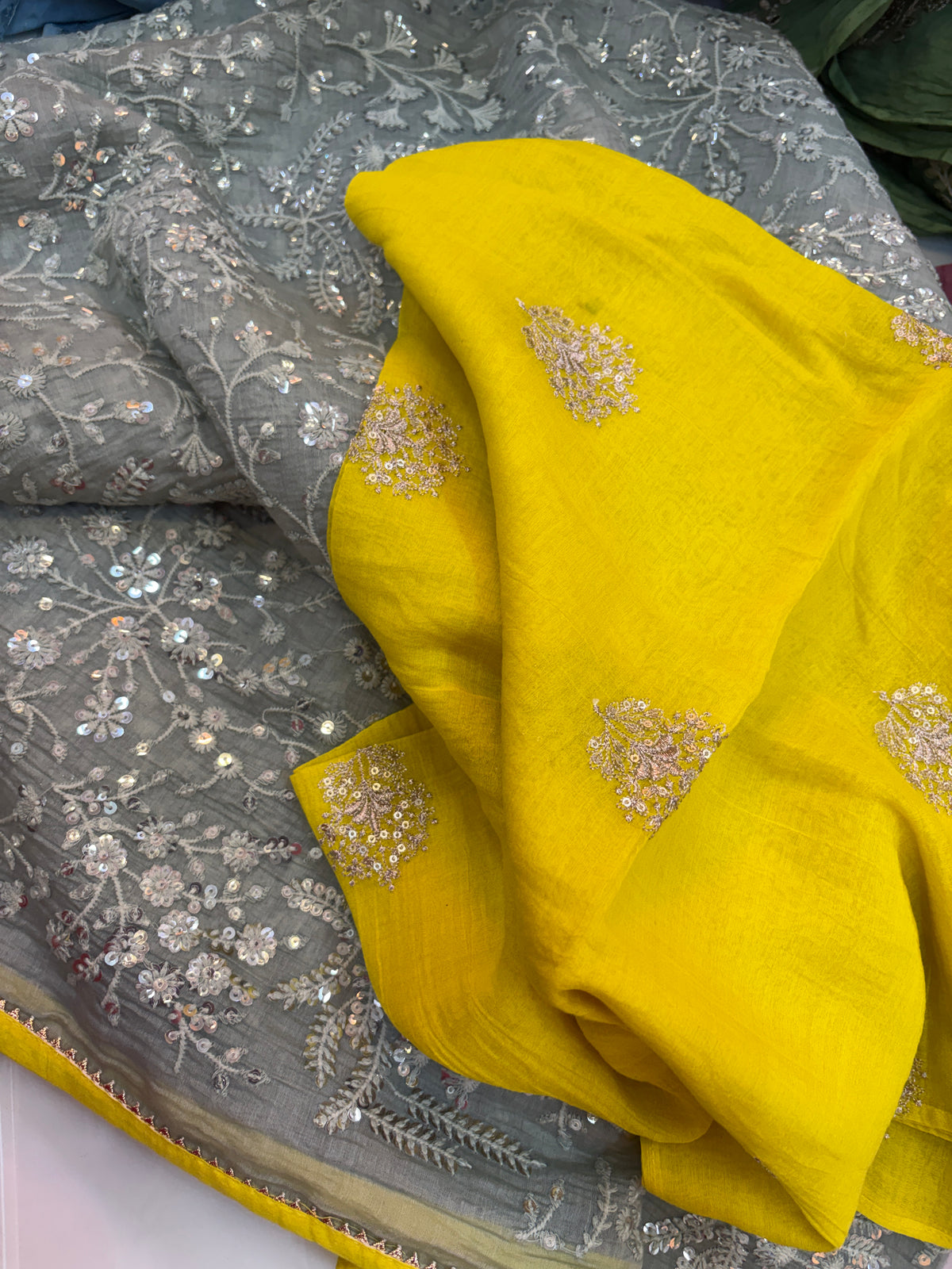 SITARA | Pale Sky Chanderi Silk Saree