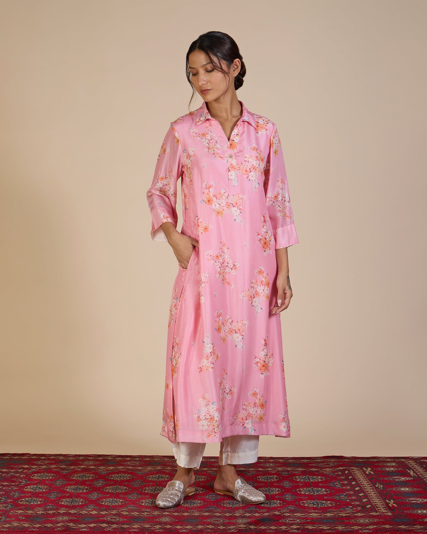 Pink Sakura Co-Ord Set – Silk Route Collection