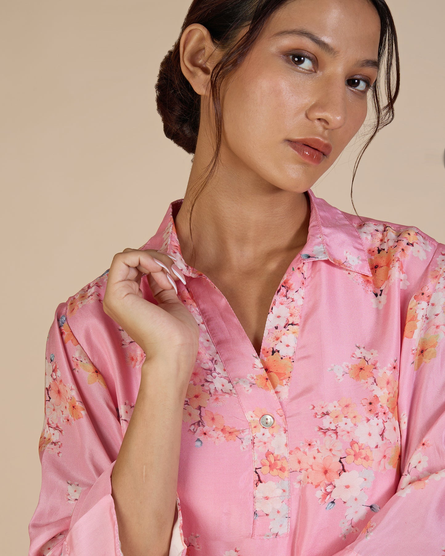 Pink Sakura Co-Ord Set – Silk Route Collection