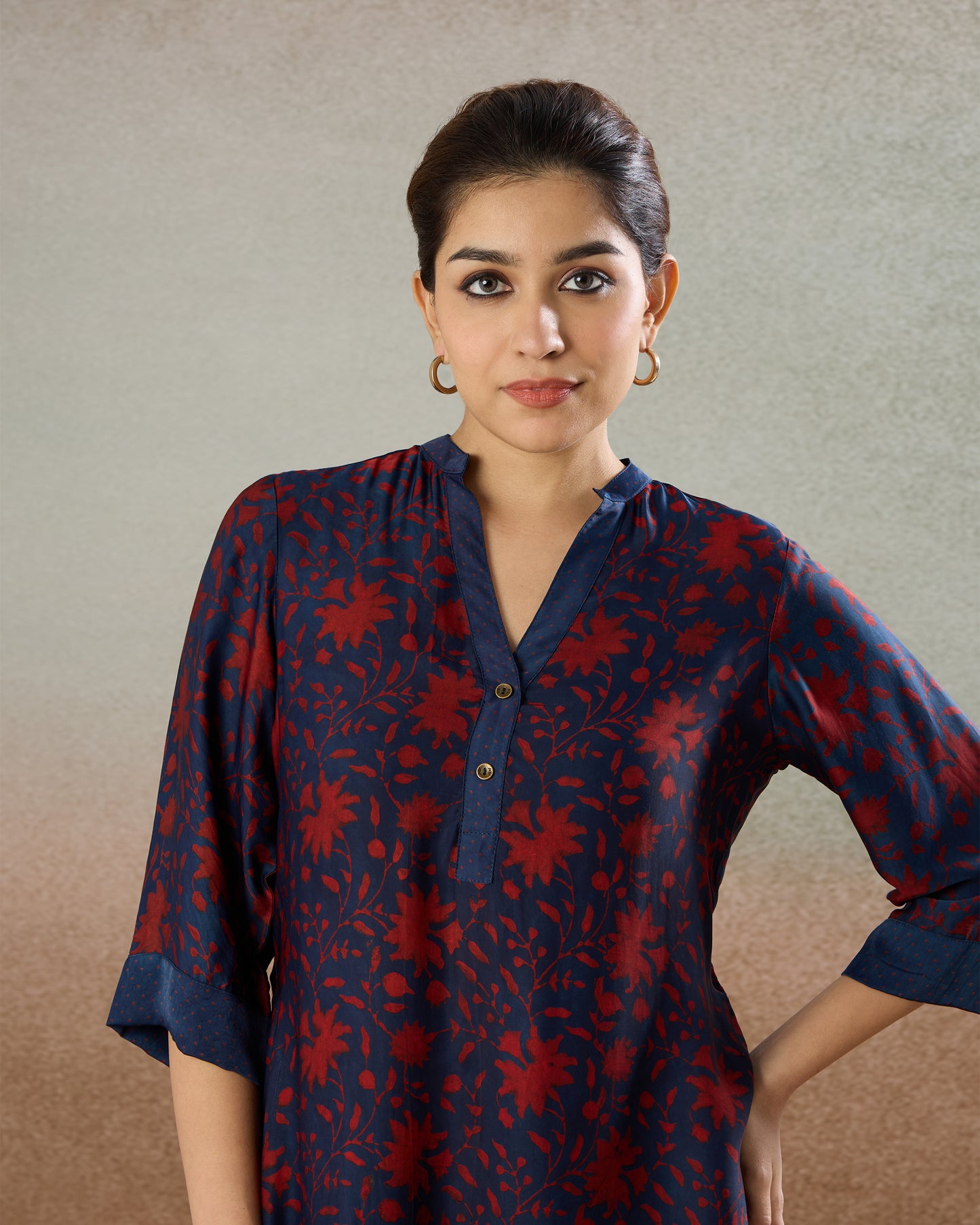 Indigo / Red Ajrakh Co-Ord Set - The Spice of Kutch Collection