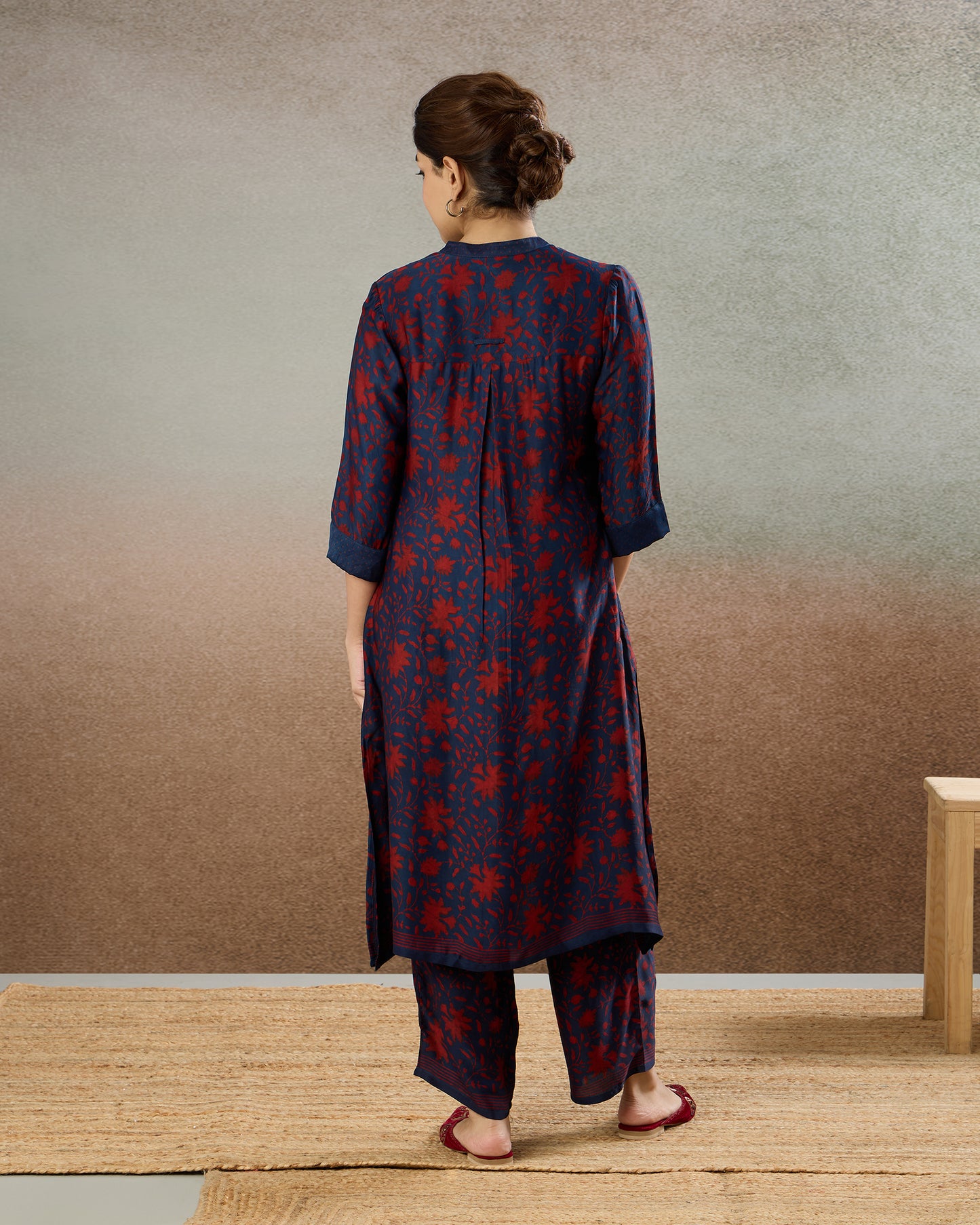 Indigo / Red Ajrakh Co-Ord Set - The Spice of Kutch Collection