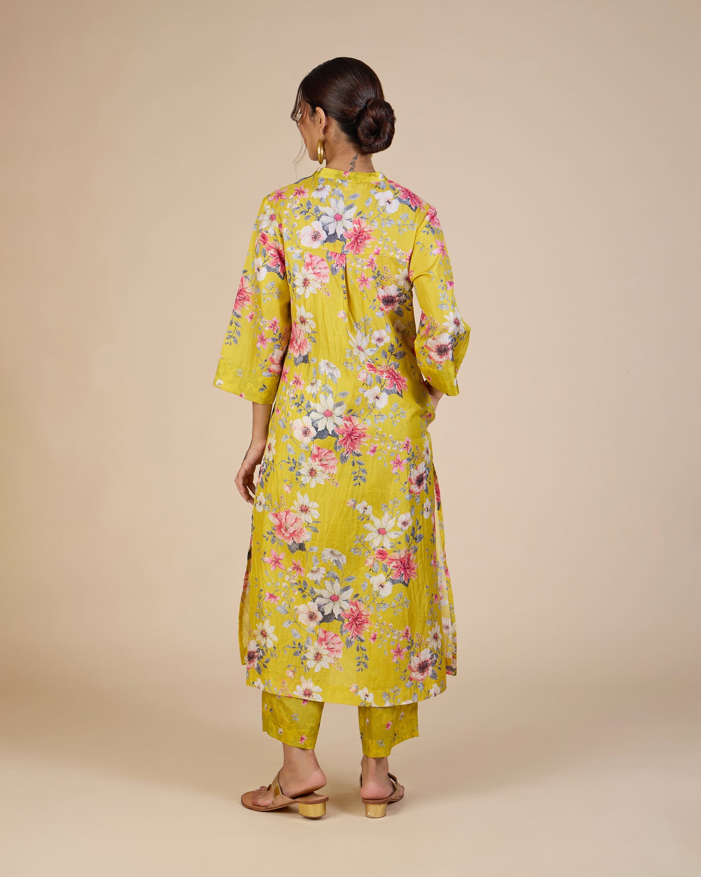 Yellow Wildflower Co-Ord Set – Silk Route Collection
