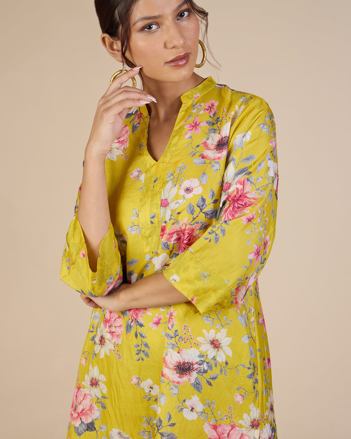 Yellow Wildflower Co-Ord Set – Silk Route Collection