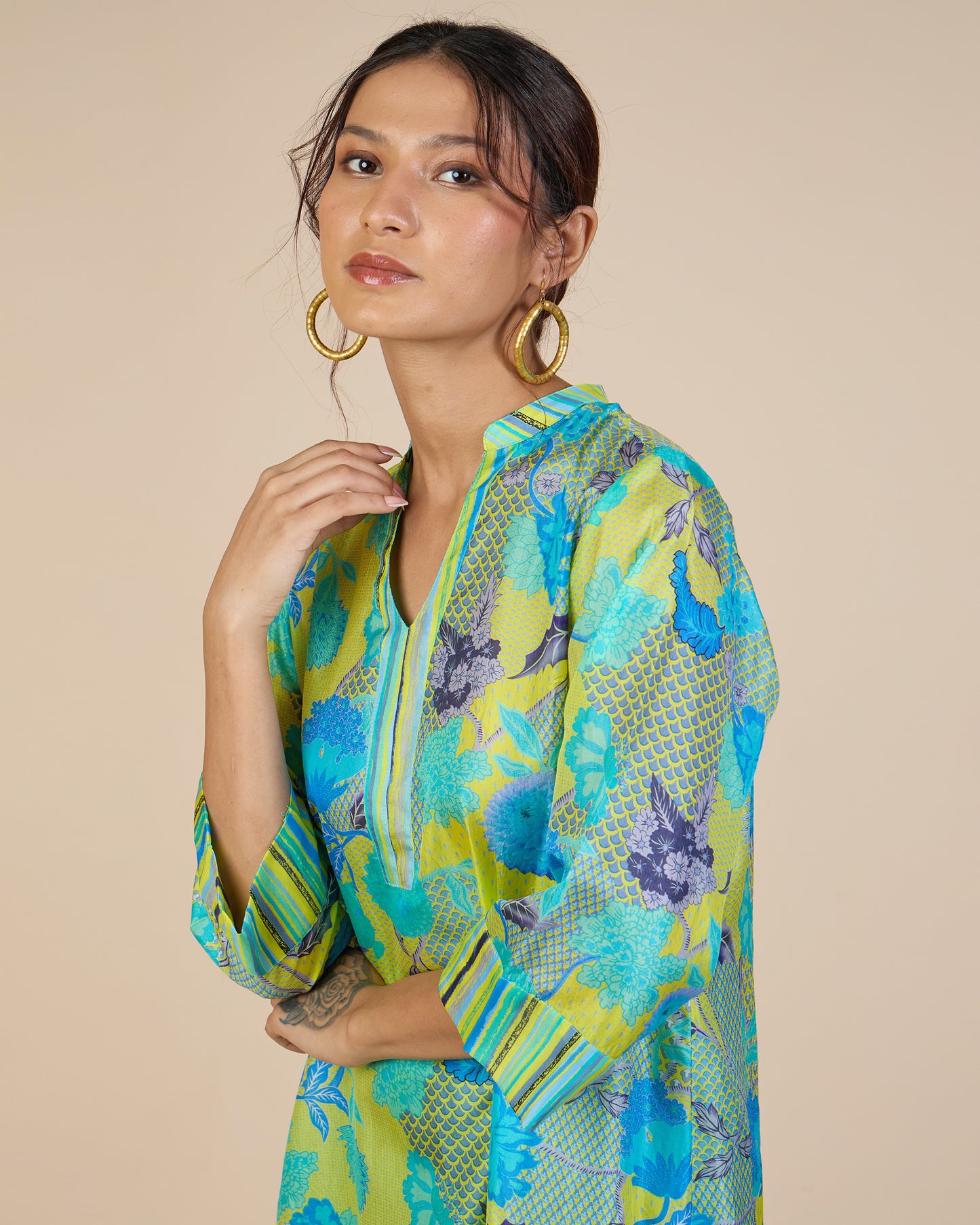 Turq Mosaic Co-Ord Set - Silk Route Collection