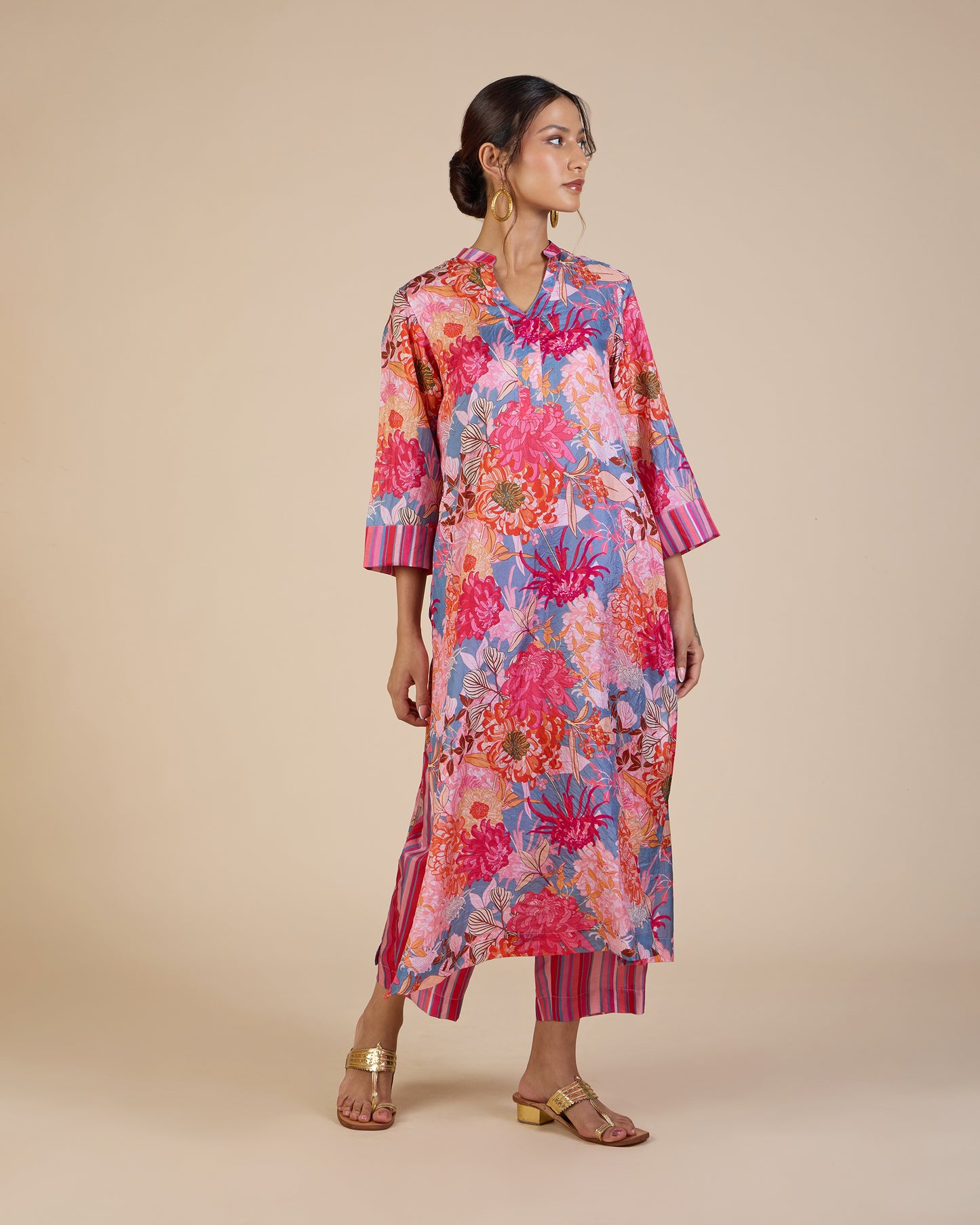 Pink Daisies Co-Ord Set – Silk Route Collection