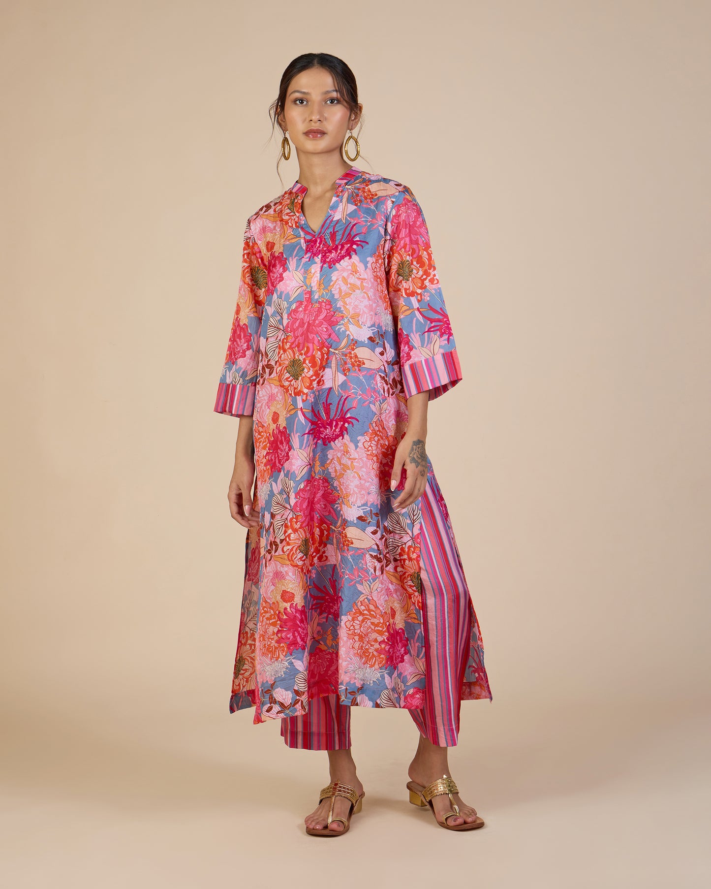 Pink Daisies Co-Ord Set – Silk Route Collection