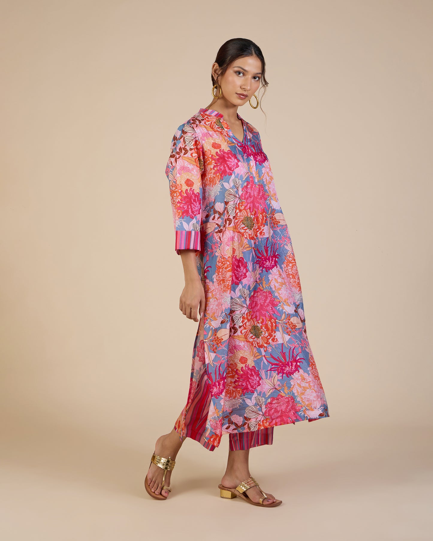 Pink Daisies Co-Ord Set – Silk Route Collection
