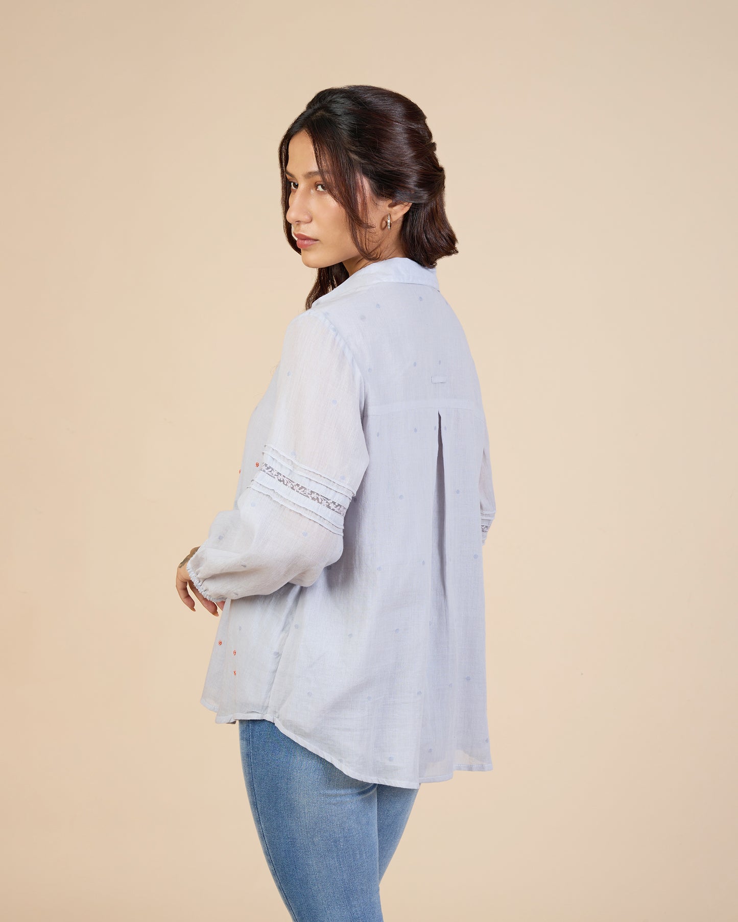 Embroidered Dove Grey Shirt – Heidi of the Hills Collection