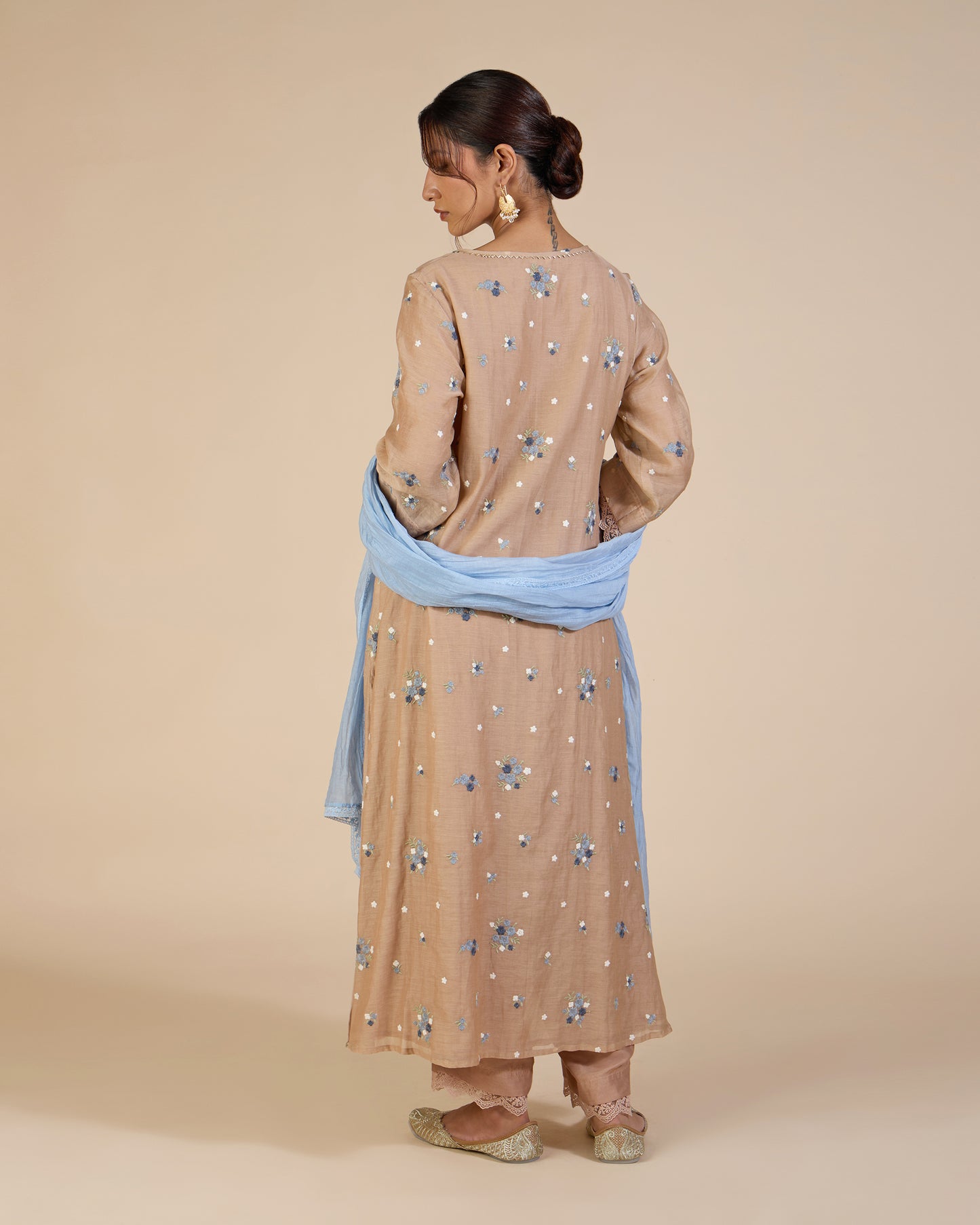 Beige & Blue Embroidered Set – Heidi of the Hills Collection