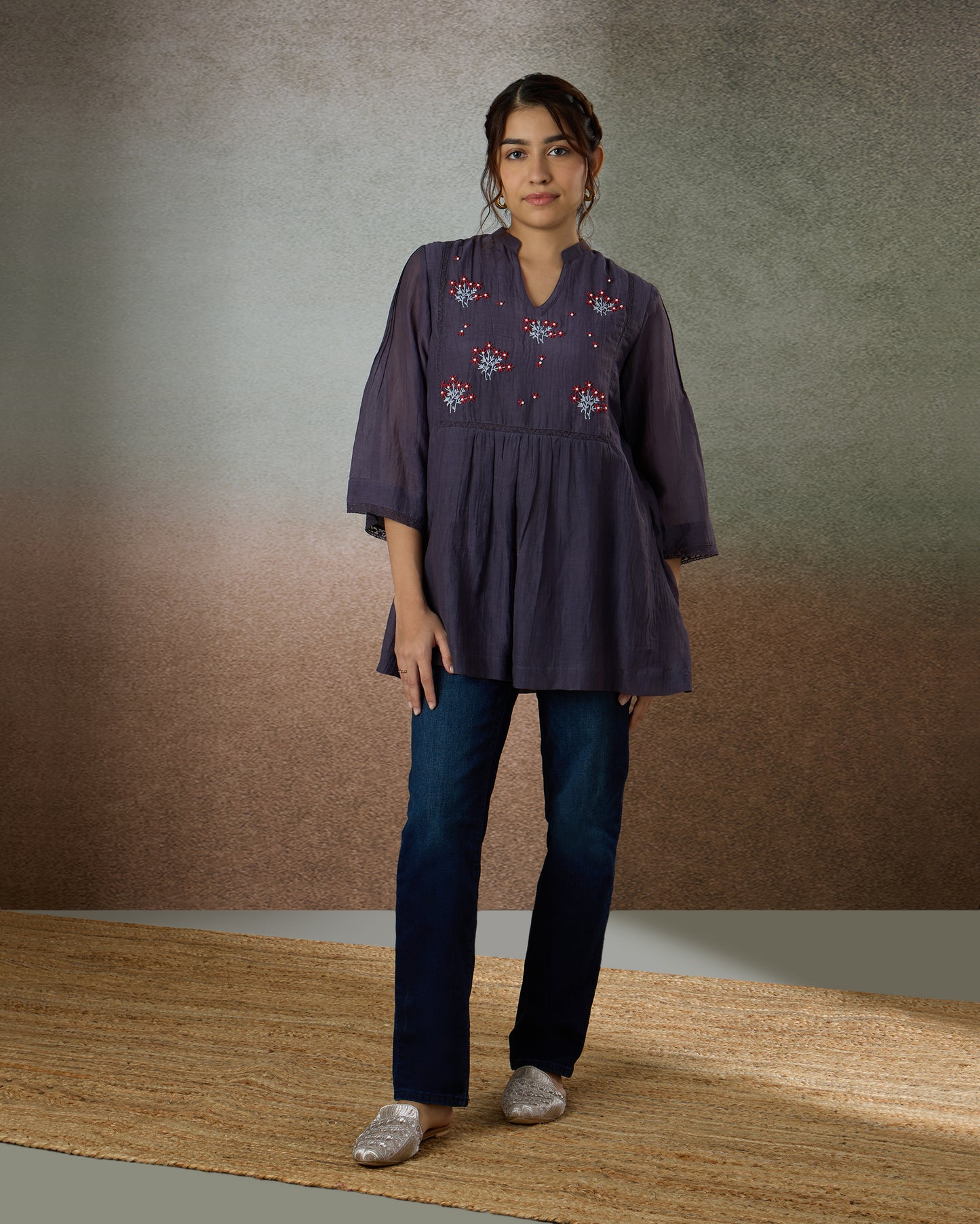 Mauve Yoke Shirt - Heidi of the Hills Collection