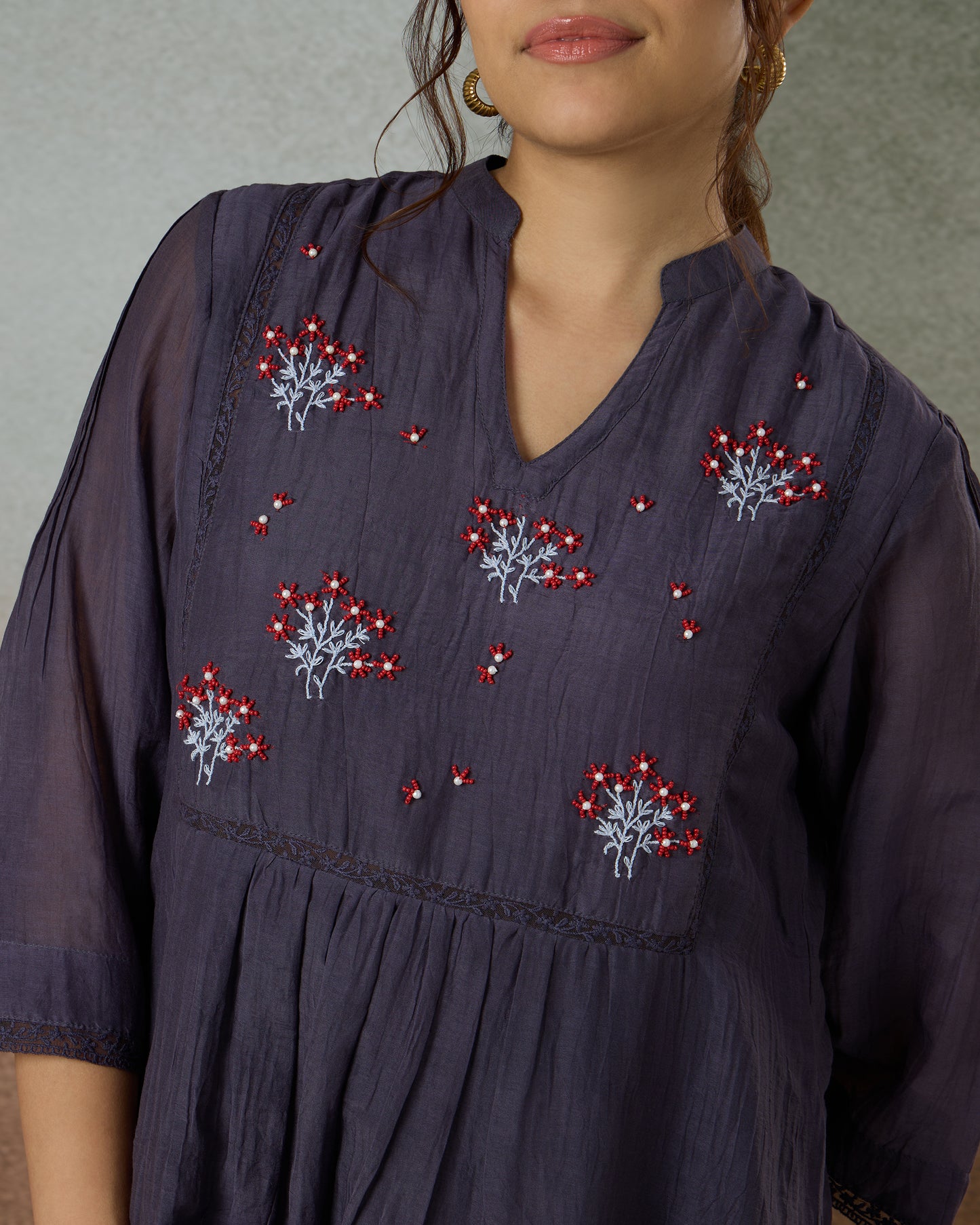 Mauve Yoke Shirt - Heidi of the Hills Collection