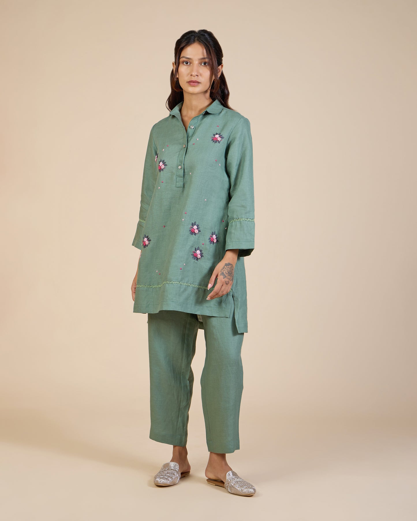 Embroidered Fern Co-Ord Set – Heidi of the Hills Collection