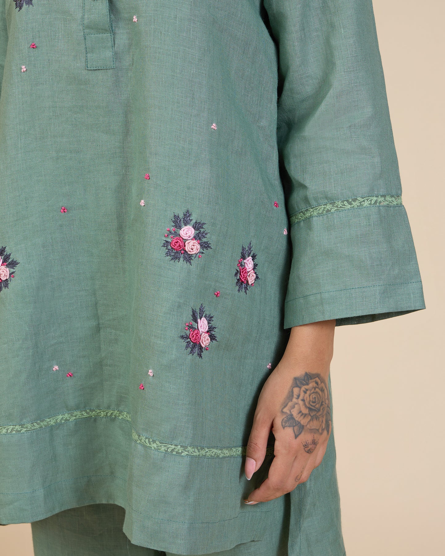 Embroidered Fern Co-Ord Set – Heidi of the Hills Collection