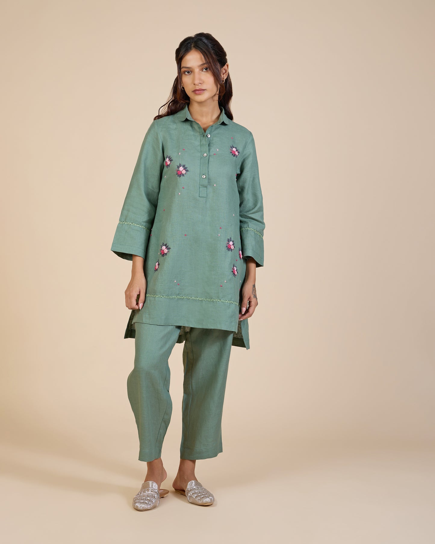 Embroidered Fern Co-Ord Set – Heidi of the Hills Collection