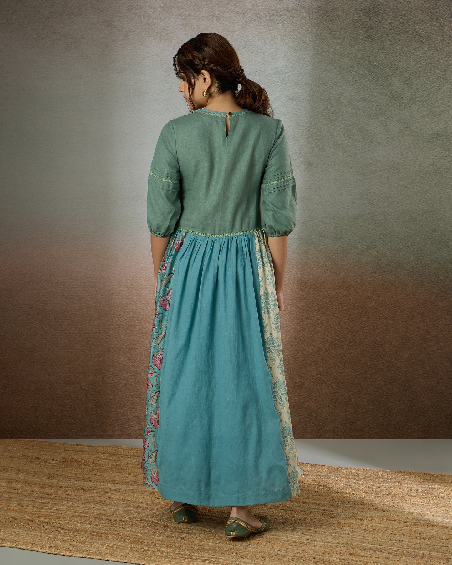 Shades of Fern Patchwork Dress - Heidi of the Hills Collection