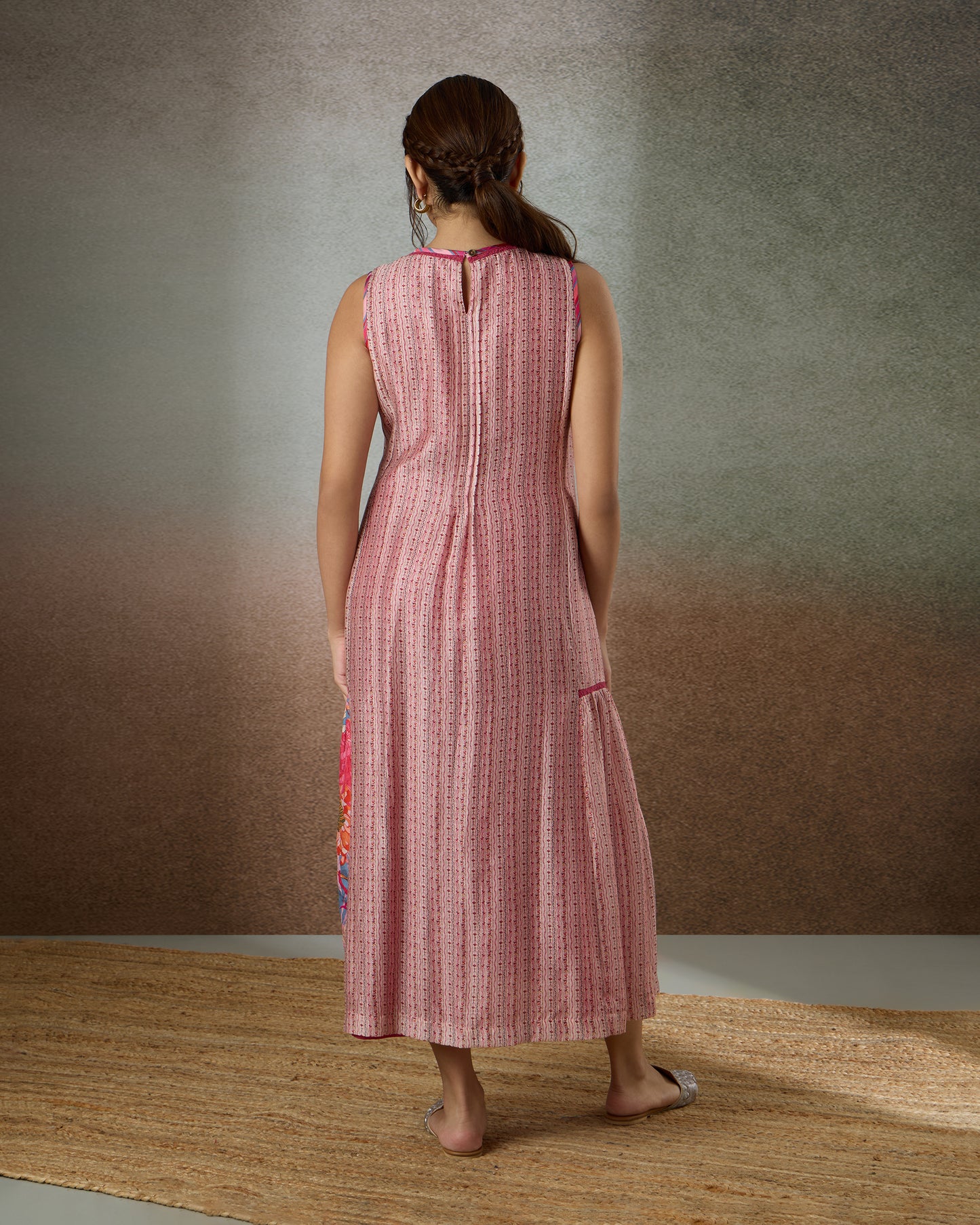 Watercolour Floral Stripe Dress - Heidi of the Hills Collection