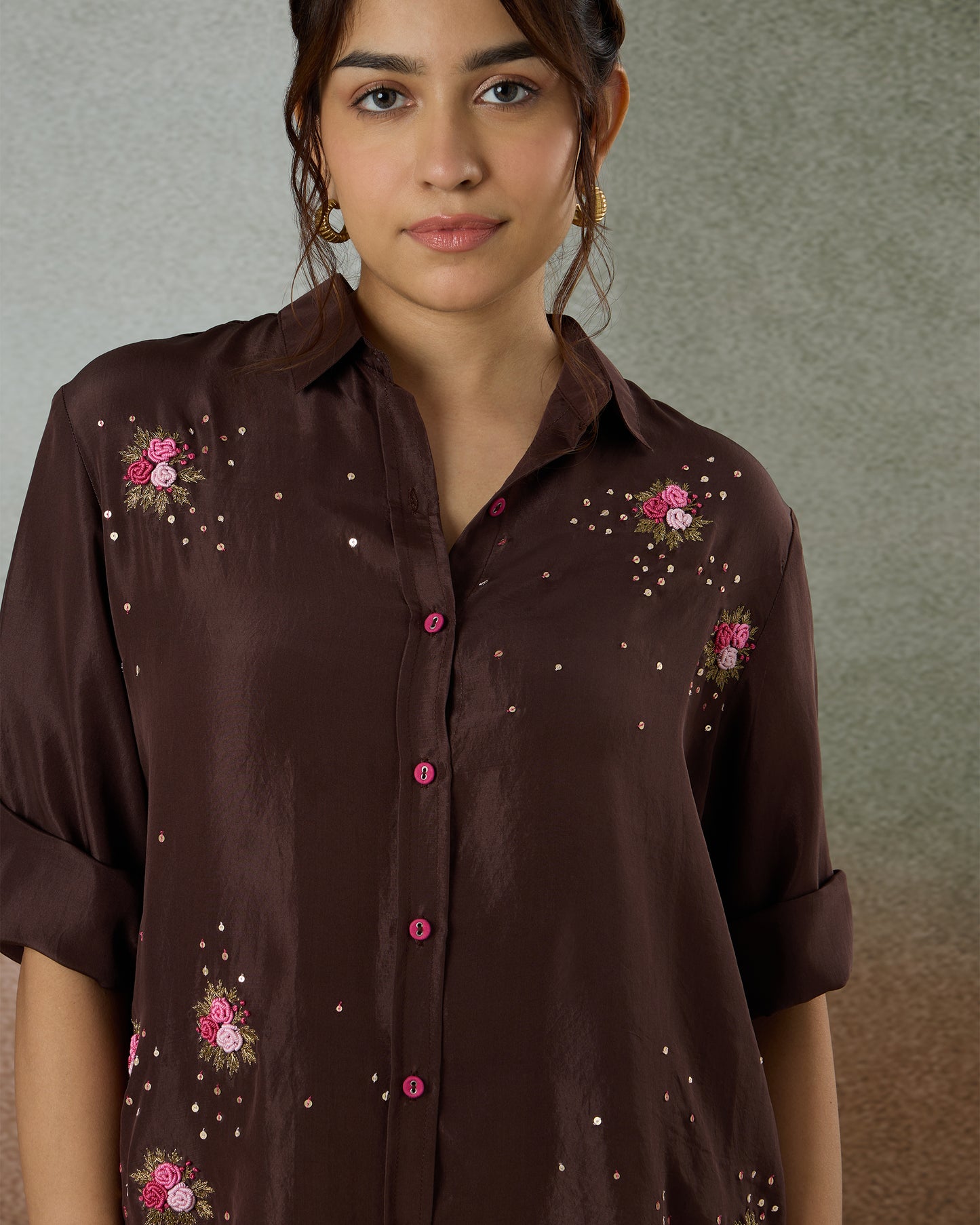 Coffee Bean Oversized Shirt - Heidi of the Hills Collection