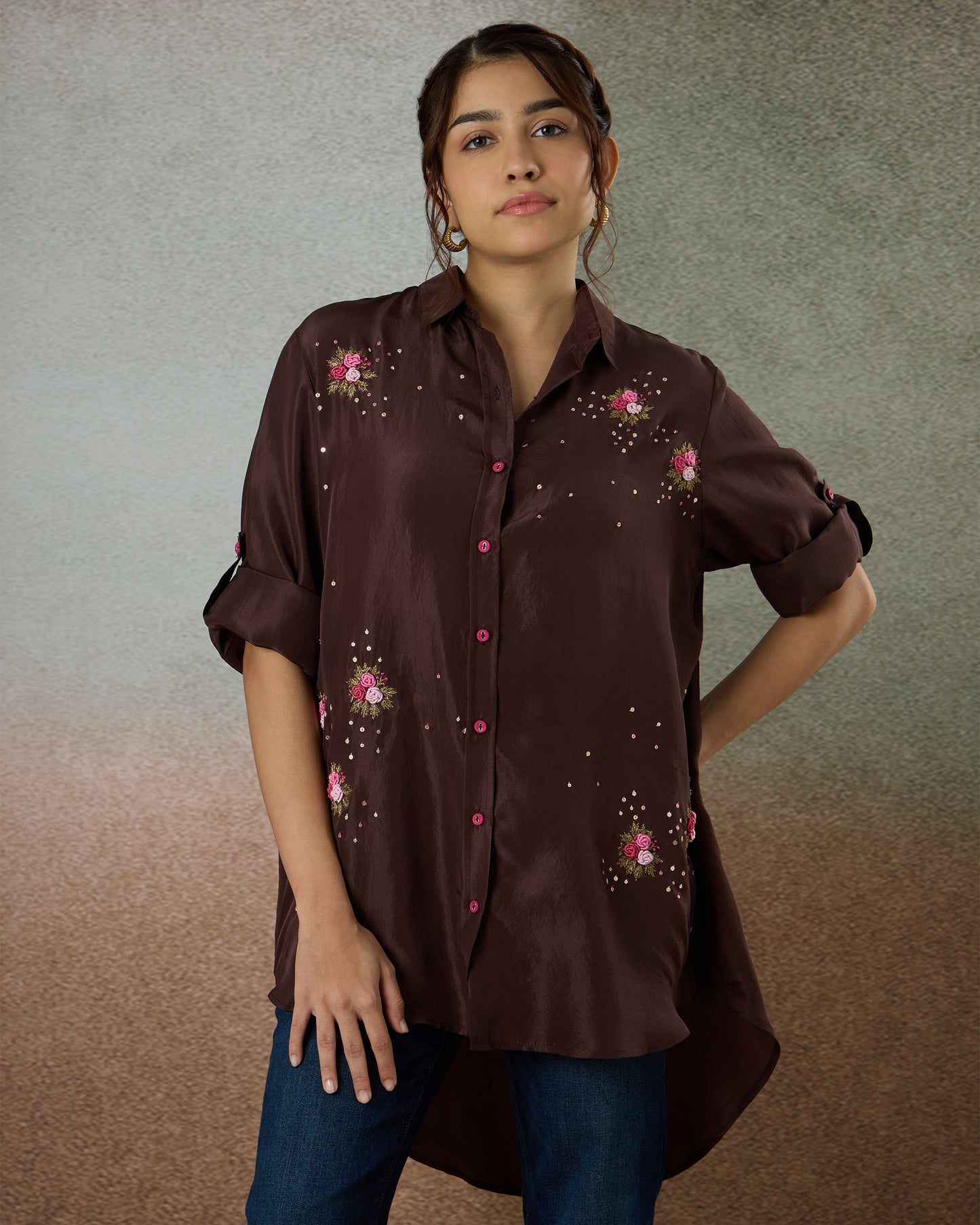 Coffee Bean Oversized Shirt - Heidi of the Hills Collection