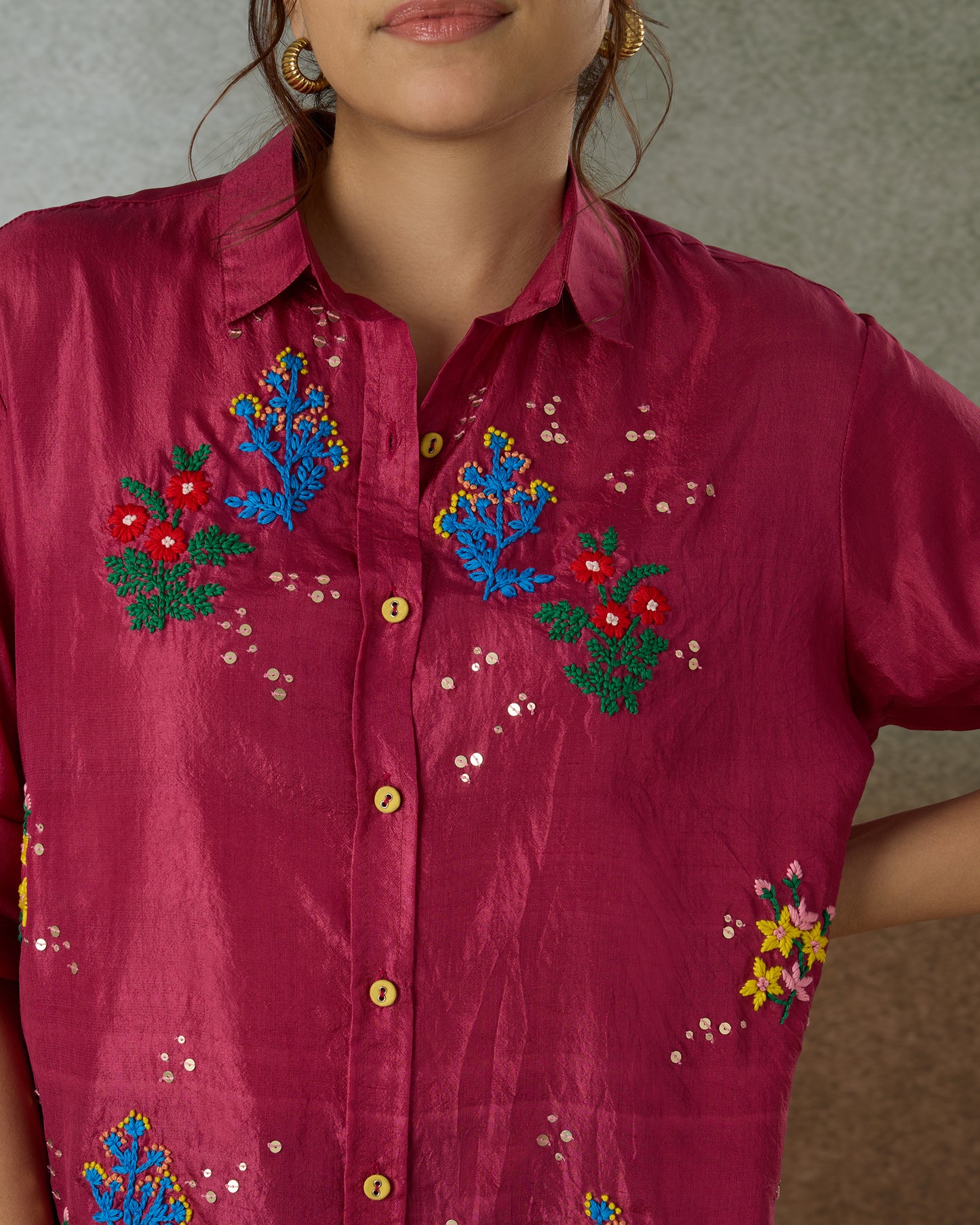 Berry Oversized Shirt - Heidi of the Hills Collection