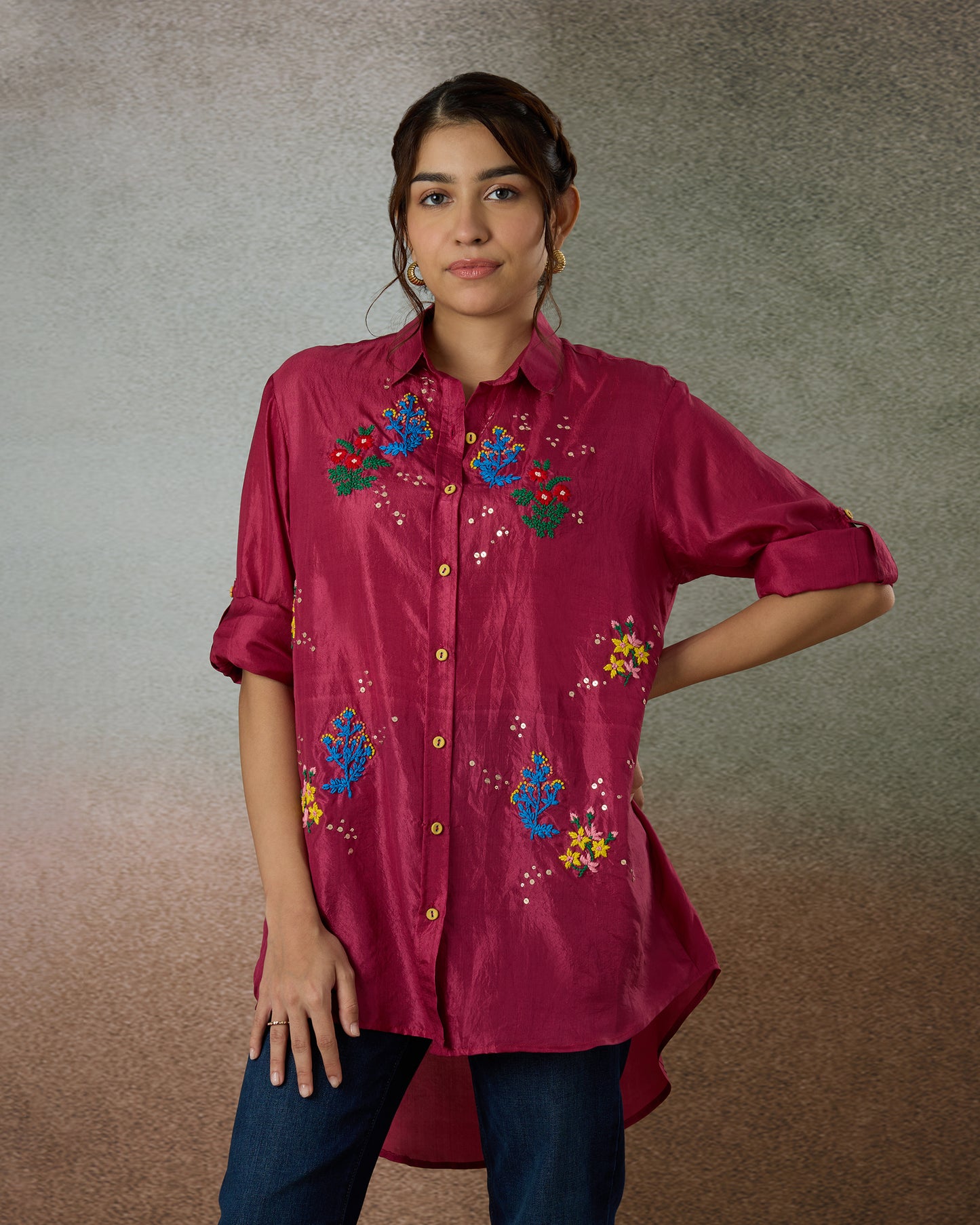 Berry Oversized Shirt - Heidi of the Hills Collection