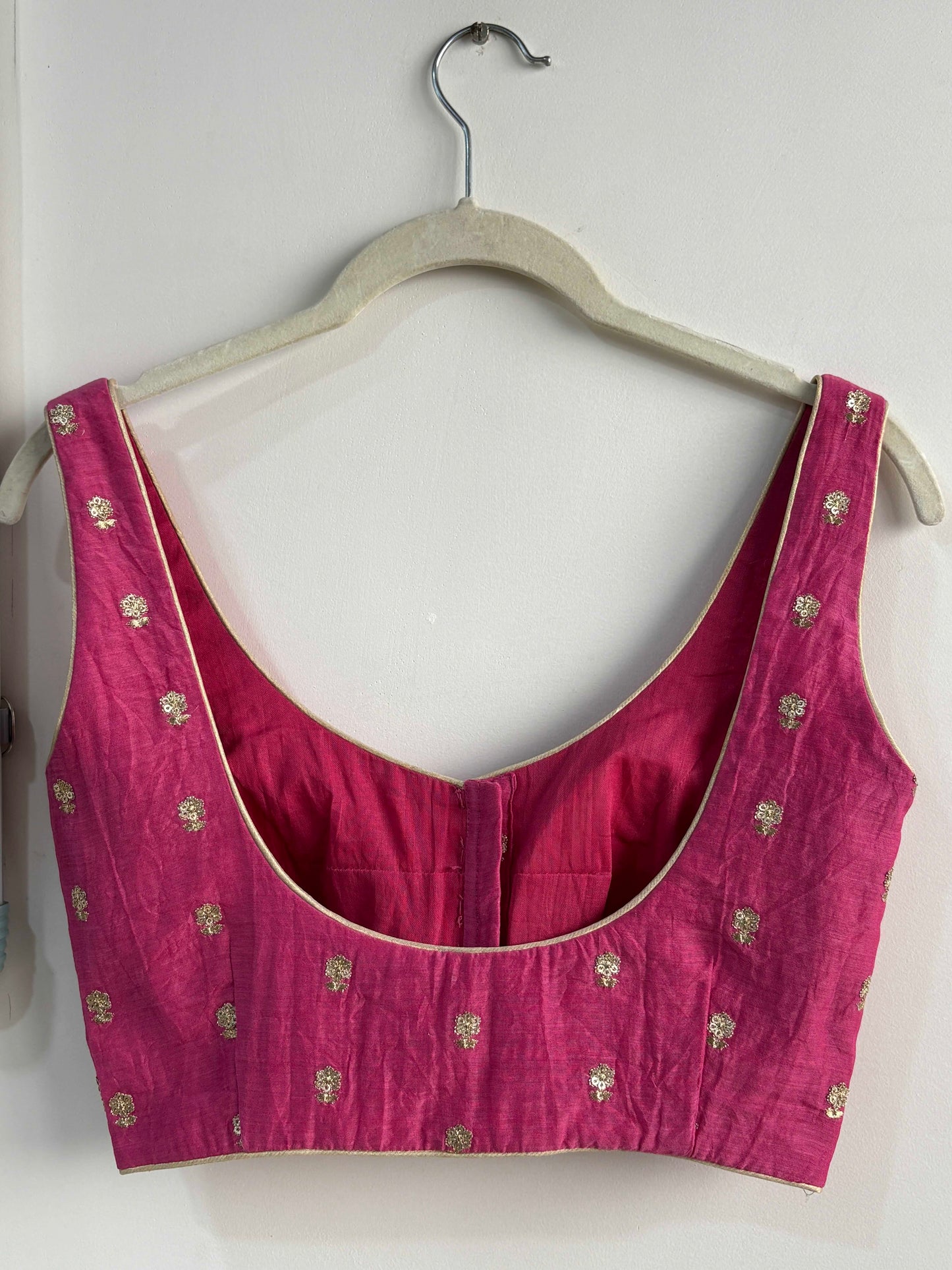 Juicy Pink Sleeveless Blouse with Pads