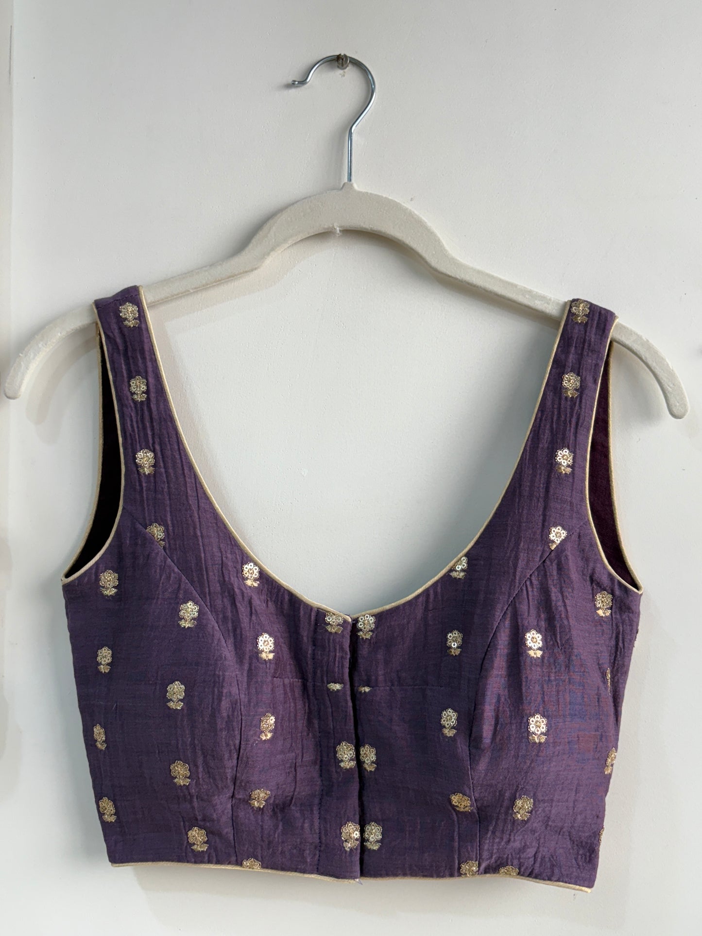 Mauve Sleeveless Blouse with Pads
