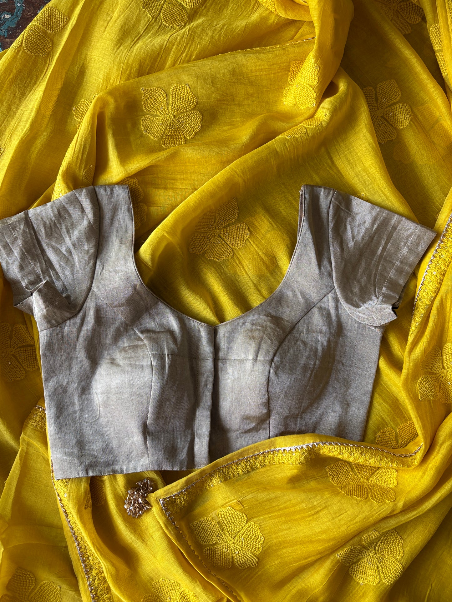SADABAHAR — Sunlit Yellow Chanderi Silk Saree