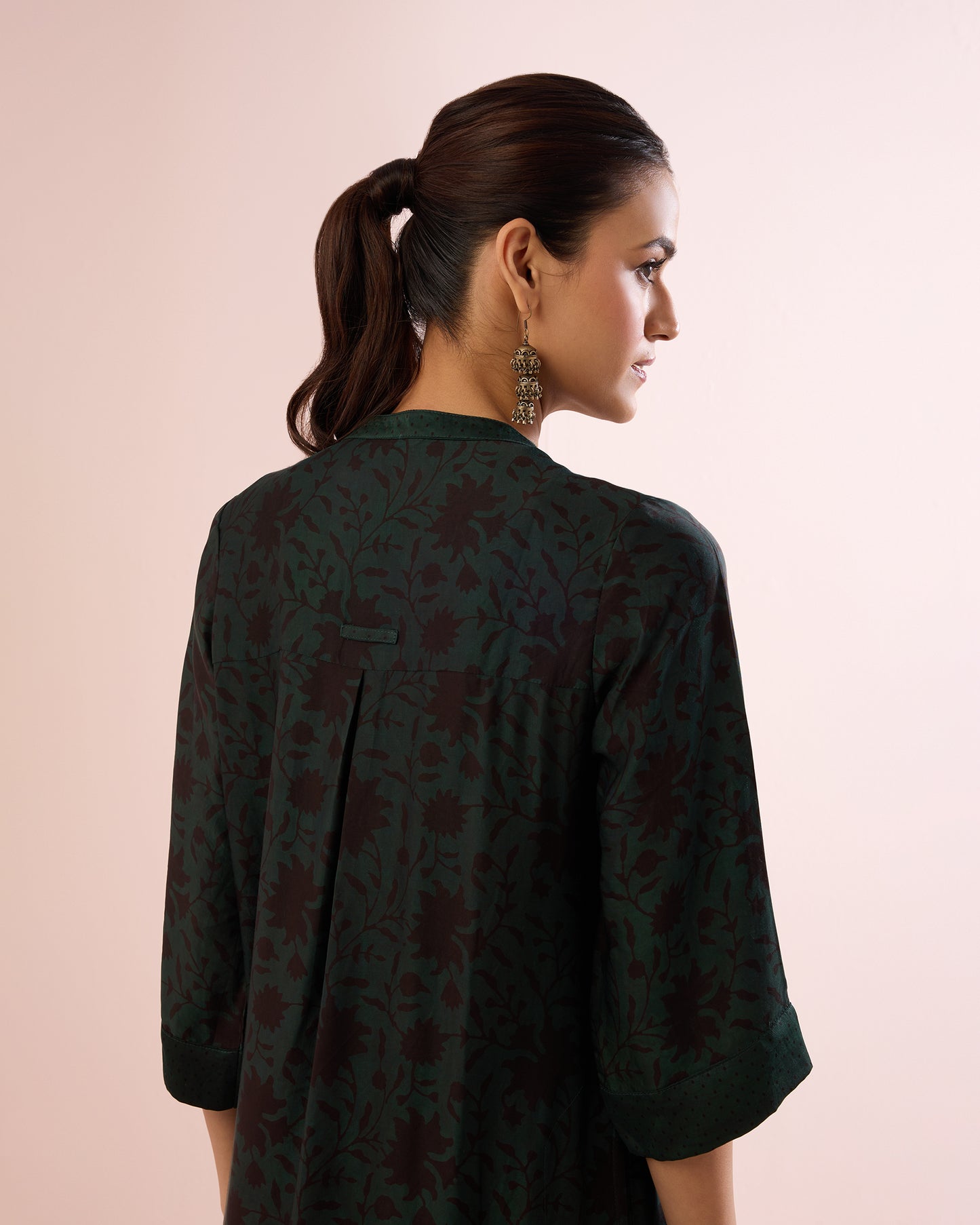 GREEN/ BLACK AJRAKH COORD SET
