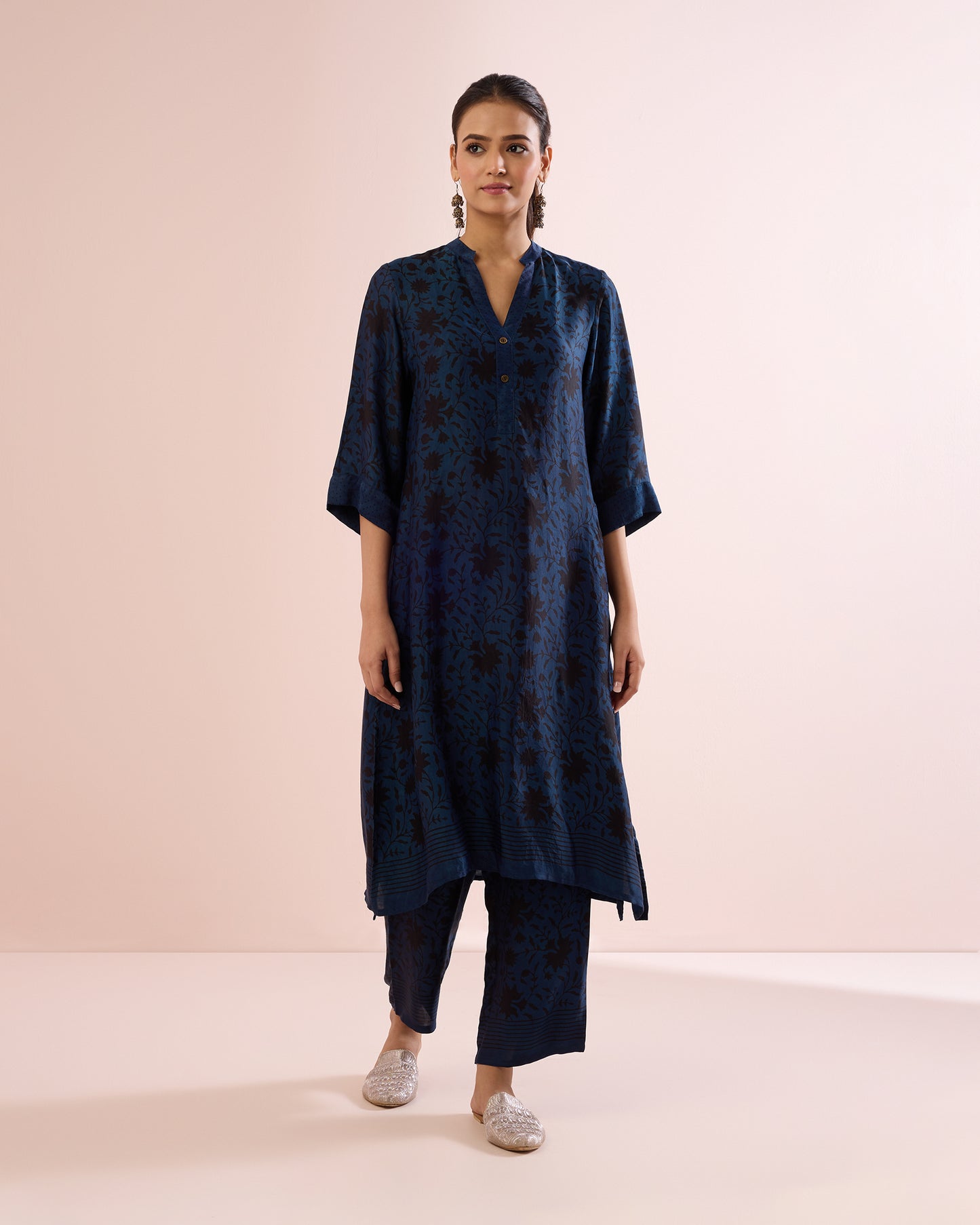 INDIGO/ BLACK AJRAKH COORD SET