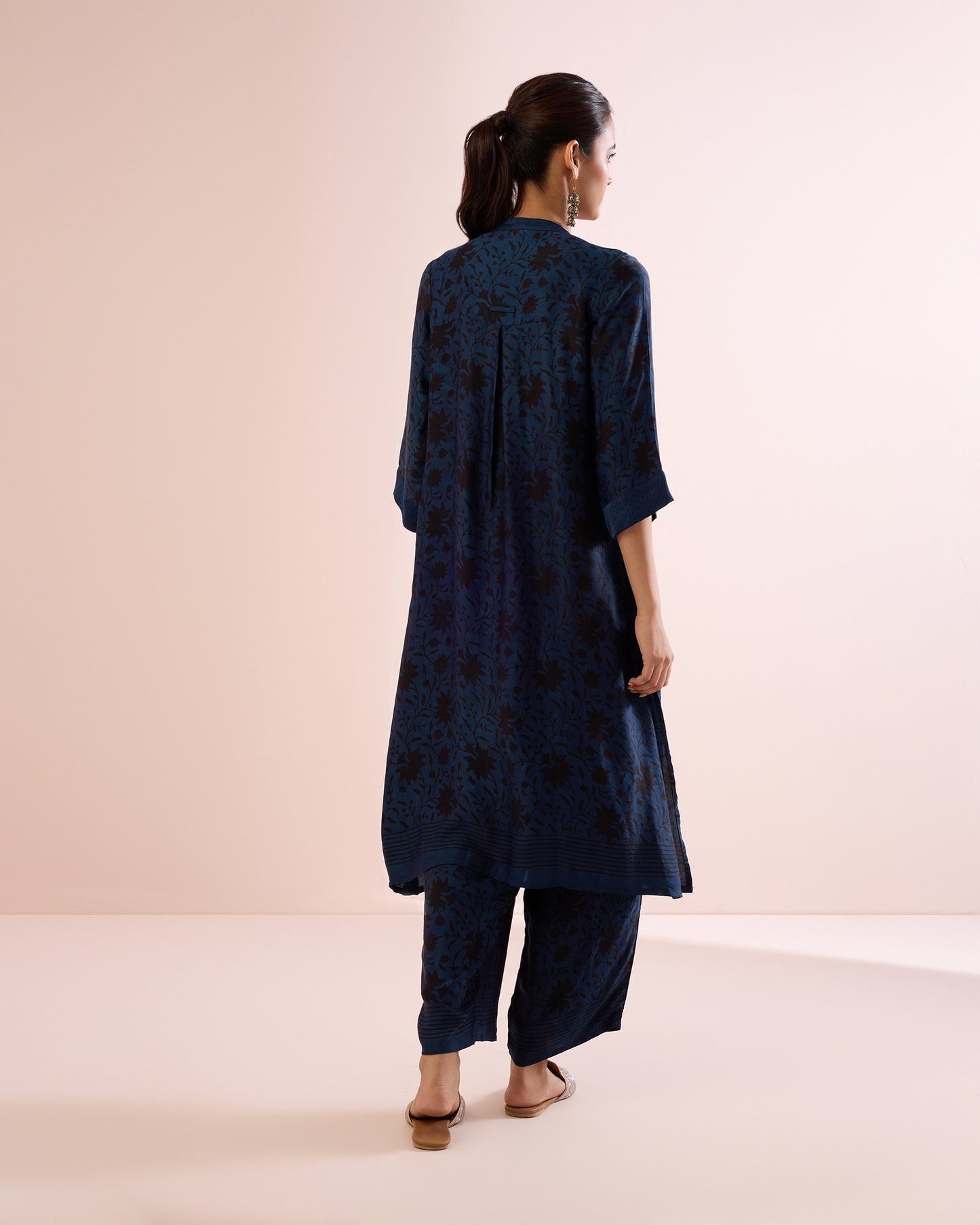 INDIGO/ BLACK AJRAKH COORD SET