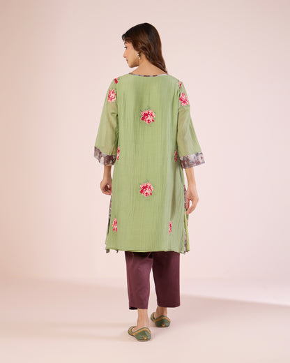 Pixel Rose Co-Ord - Fern / Grape