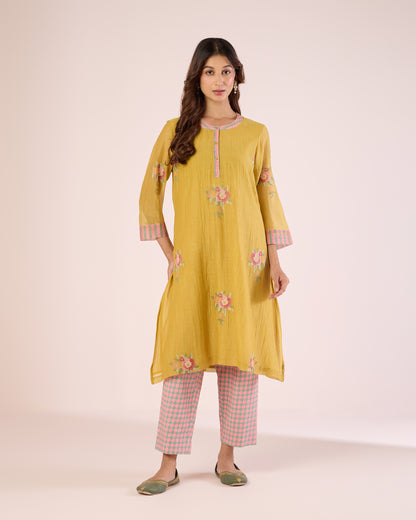 Briar Rose Co-Ord - Deep Gold & Pink