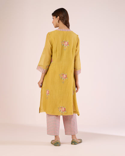 Briar Rose Co-Ord - Deep Gold & Pink