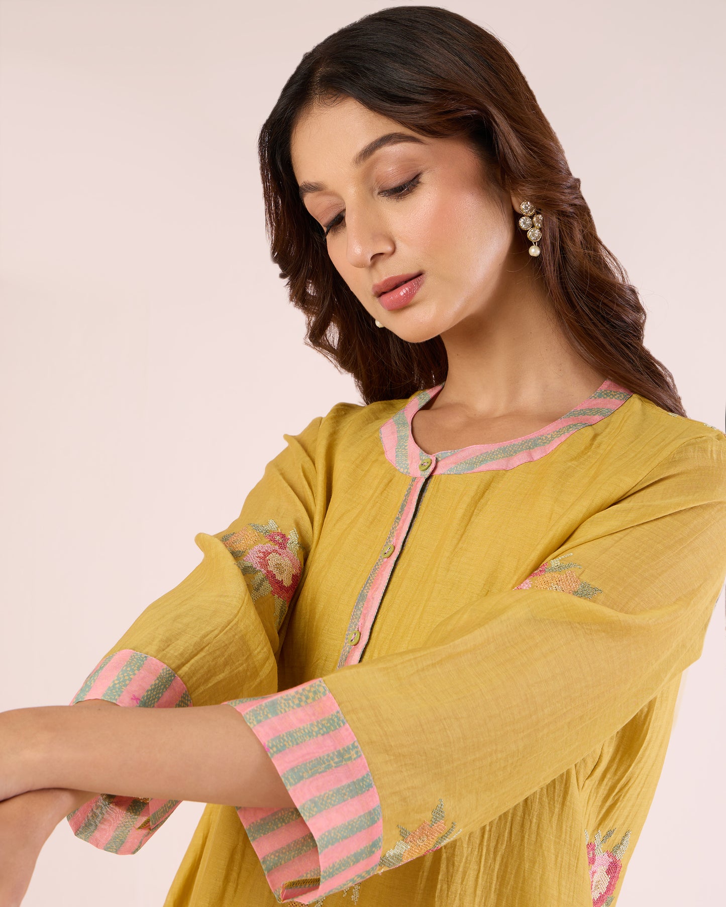 Briar Rose Co-Ord - Deep Gold & Pink