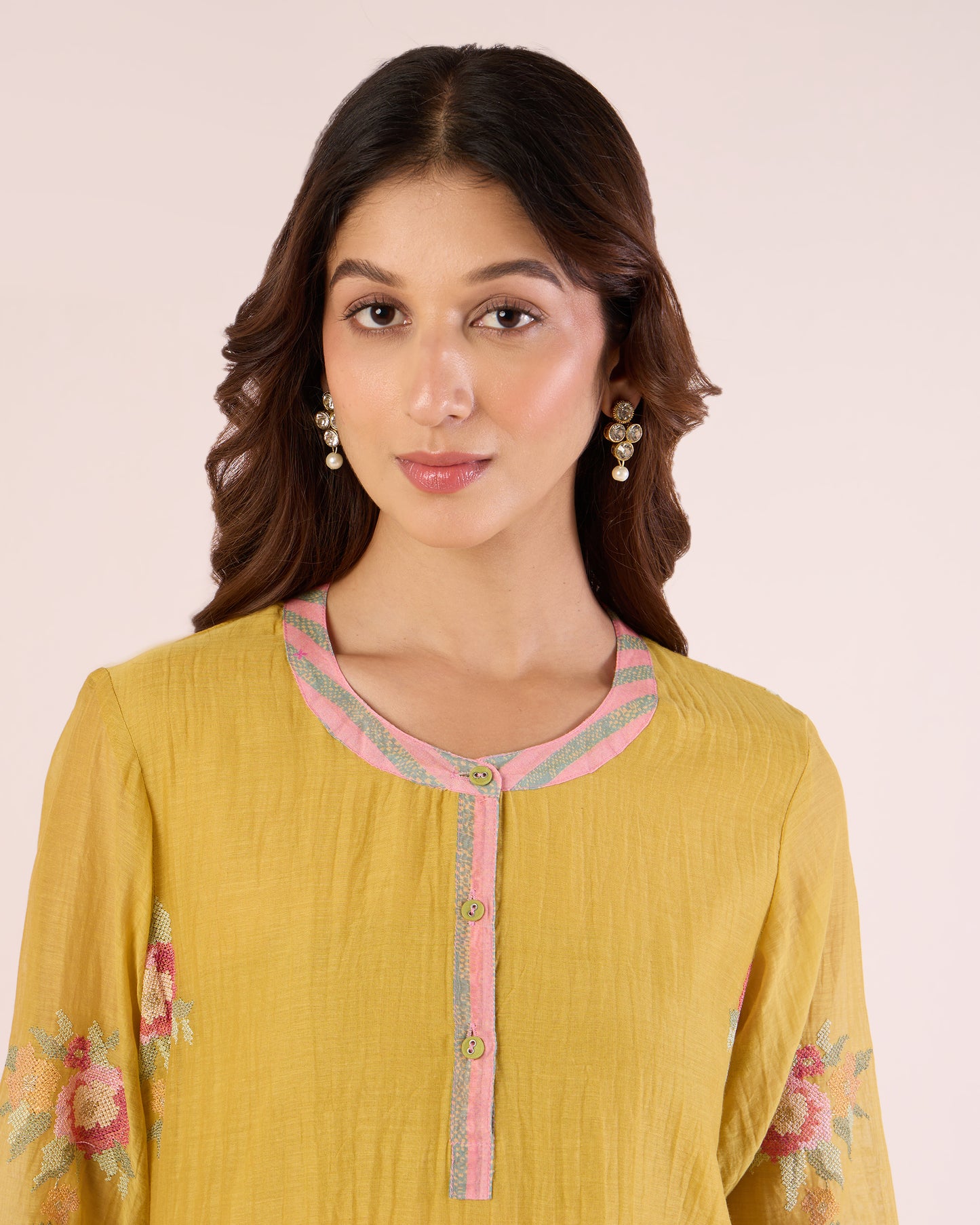 Briar Rose Co-Ord - Deep Gold & Pink