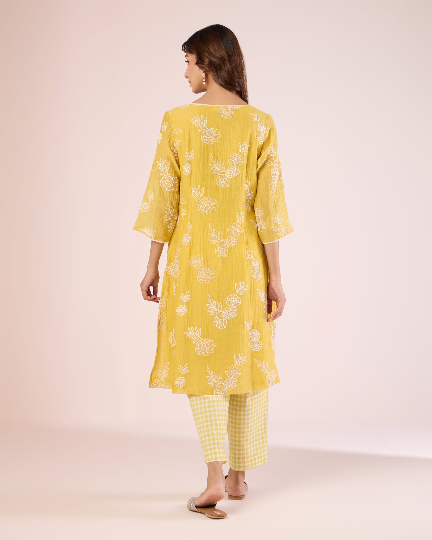 Floral Work Ethnic Set - Sun Yellow