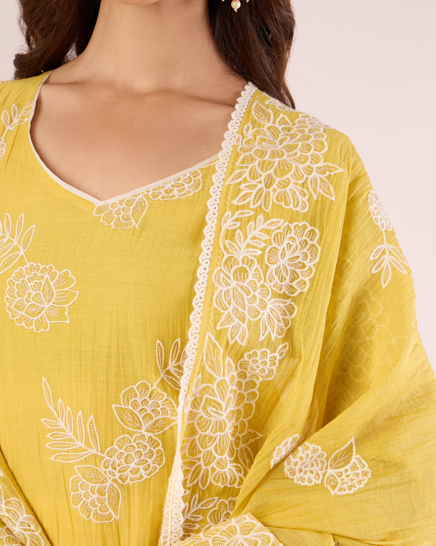 Floral Work Ethnic Set - Sun Yellow