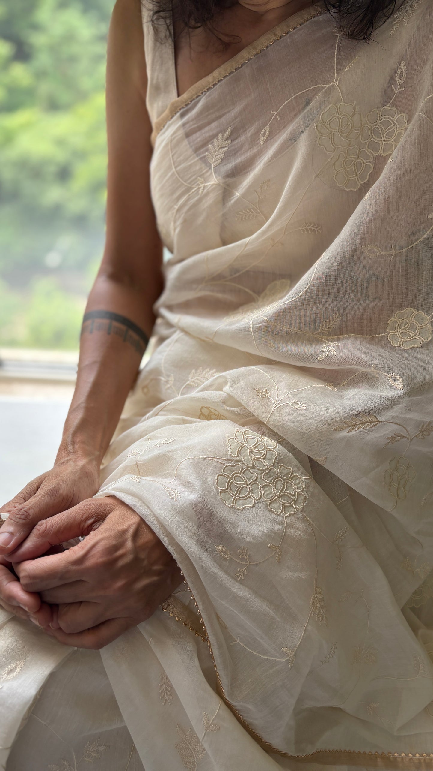 Camelia Chanderi Silk Saree