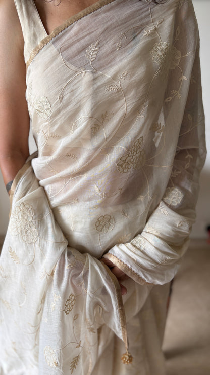 Camelia Chanderi Silk Saree