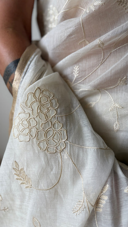 Camelia Chanderi Silk Saree