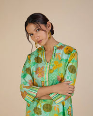 Pistachio Mosaic Co-Ord Set – Silk Route Collection