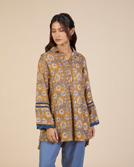 Ochre Kilim Print Tunic – Lush Linens Collection