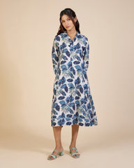 Indigo Foliage Dress – Lush Linens Collection