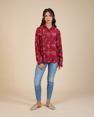 Intense Red Hibiscus Shirt – Silk Route Collection