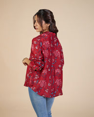 Intense Red Hibiscus Shirt – Silk Route Collection