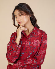 Intense Red Hibiscus Shirt – Silk Route Collection