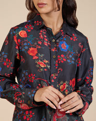 Palampore Black Silk Shirt – Silk Route Collection