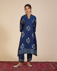 Indigo Ajrakh Co-Ord Set – Spice of Kutch Collection