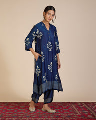 Indigo Ajrakh Co-Ord Set – Spice of Kutch Collection