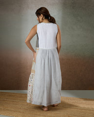 Shades of White Patchwork Dress - Heidi of the Hills Collection